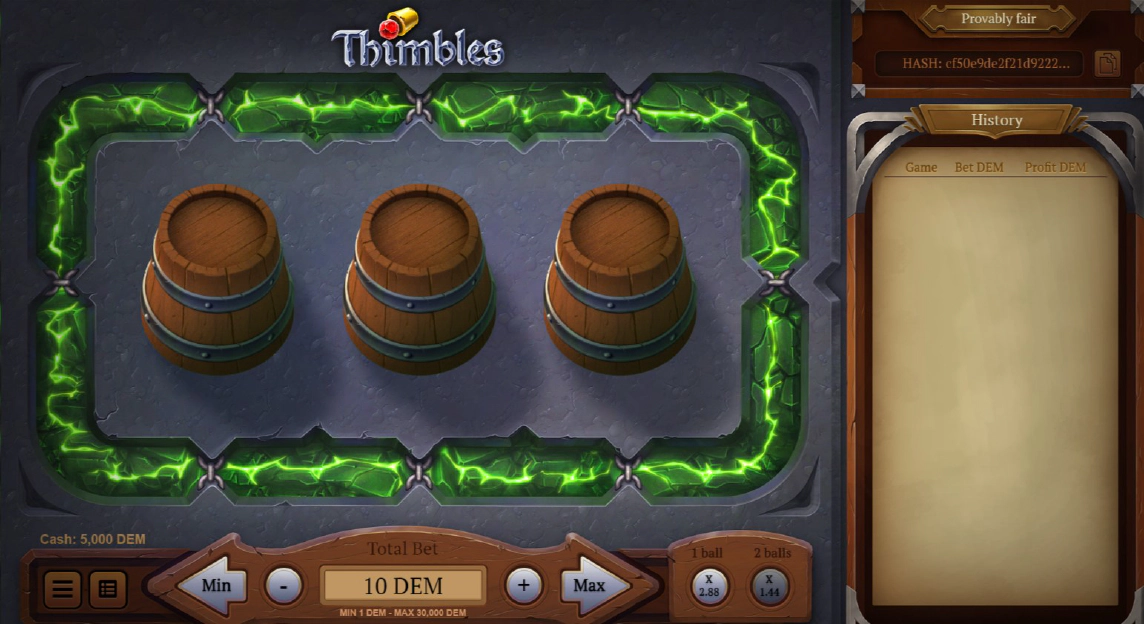 Thimbles 1win